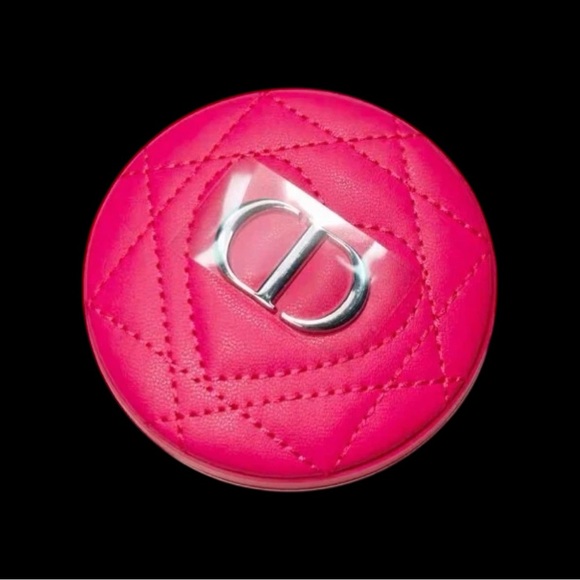 New in Box Rich Hot Pink Dior GWP Double Sided Quilted Compact Mirror - Picture 1 of 5